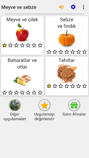 Meyve ve sebze - Resim sınav ekran görüntüsü
