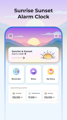 Sunrise Sunset Alarm Clock ekran görüntüsü