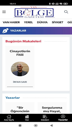 Van Bölge Gazetesi ekran görüntüsü