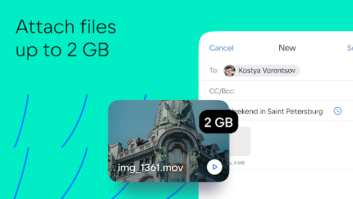 VK Mail: email client ekran görüntüsü