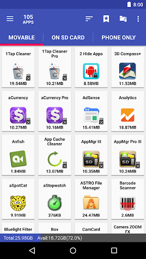 AppMgr Pro III (App 2 SD) ekran görüntüsü