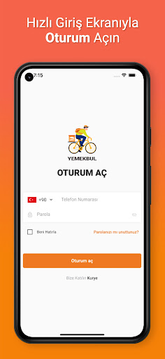Yemekbul.com: Kurye ekran görüntüsü