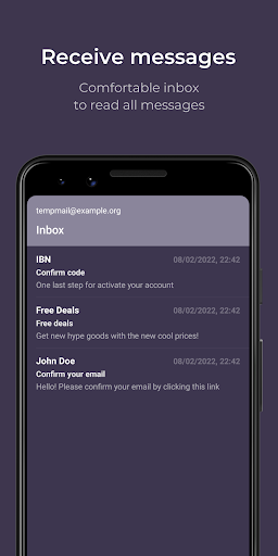 Temp Mail by temp-mail.io ekran görüntüsü