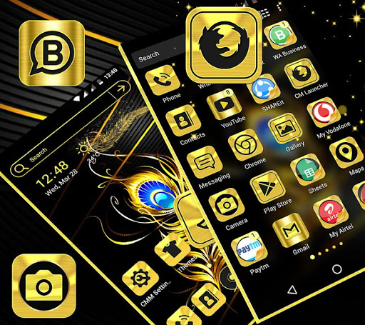 Gold Feather Launcher Theme ekran görüntüsü