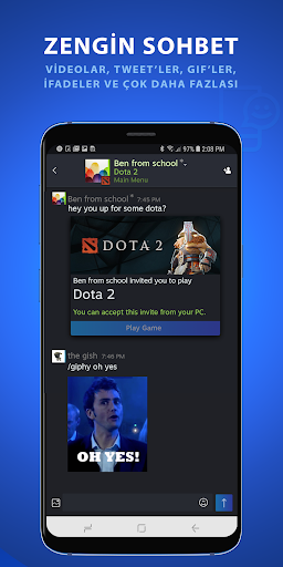 Steam Chat ekran görüntüsü