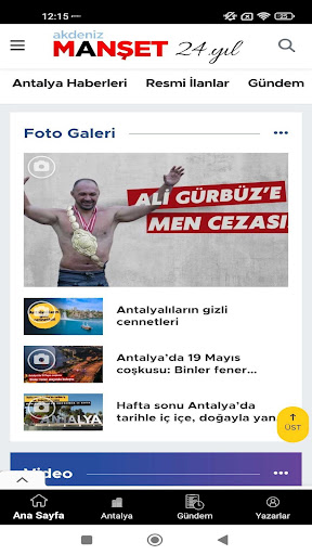 Akdeniz Manşet Gazetesi ekran görüntüsü