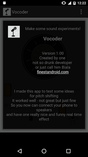 Vocoder ekran görüntüsü