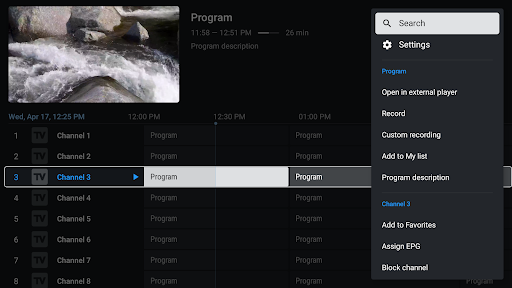 TiviMate IPTV Player ekran görüntüsü
