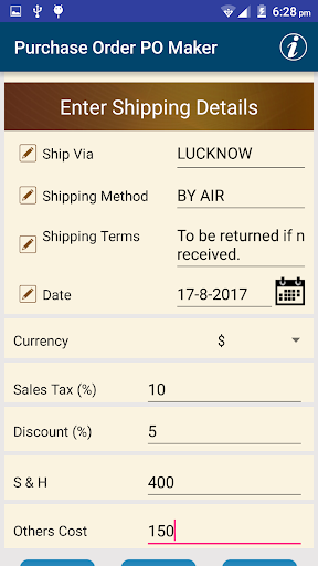 Invoice & Purchase Order Maker ekran görüntüsü