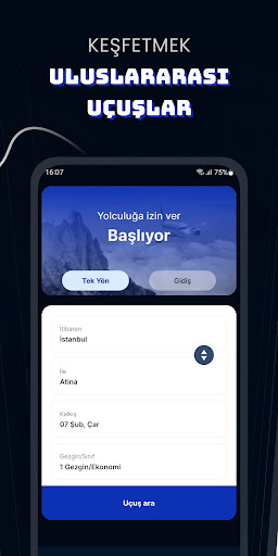 Uçak Bileti Rezervasyonu ekran görüntüsü