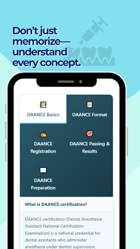 DAANCE Practice Test ekran görüntüsü