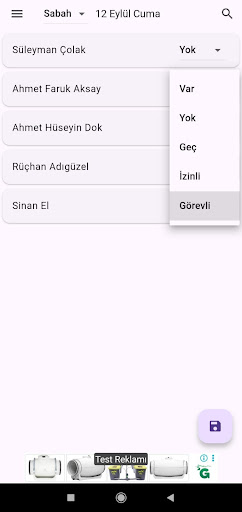 Yoklama Merkezim ekran görüntüsü