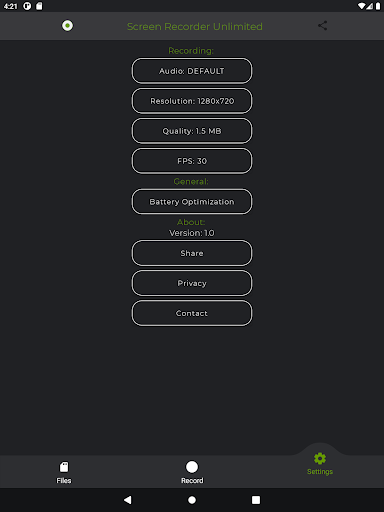 Screen Recorder Unlimited ekran görüntüsü