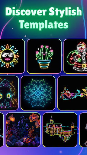 Neon Doodle Drawing: Glow Art ekran görüntüsü