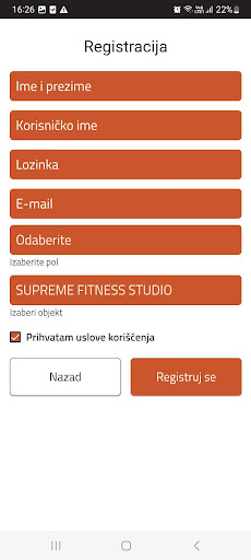 SUPREME FITNESS STUDIO ekran görüntüsü