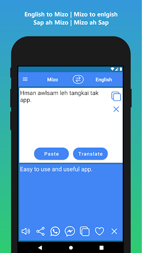 English to Mizo Translation ekran görüntüsü