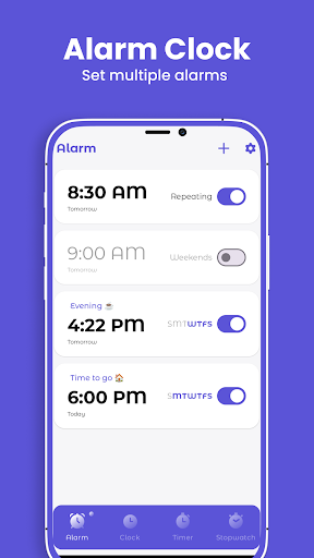 Alarm Clock App ekran görüntüsü