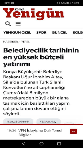 Konya Yenigün ekran görüntüsü