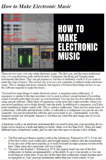 How to Make Electronic Music ekran görüntüsü