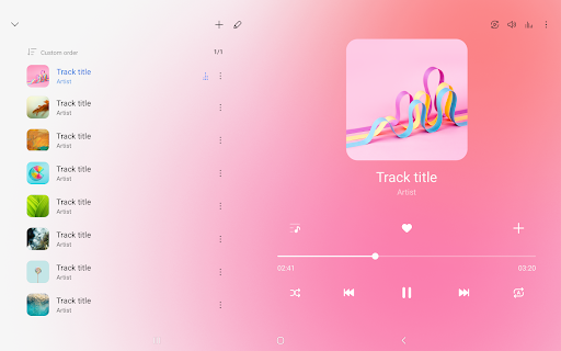Samsung Music ekran görüntüsü