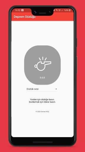 Deprem Düdüğü (Whistle) ekran görüntüsü