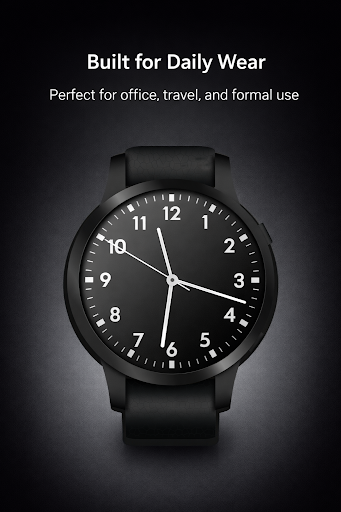 PureBlack Analog Watch Face ekran görüntüsü