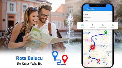 Güzergah Harita Navigasyon yol ekran görüntüsü