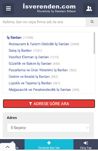 İşverenden.com - İş ilanları ekran görüntüsü