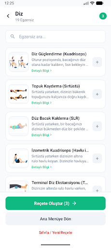 Egzersiz Reçetesi-PhsioHomeRx ekran görüntüsü