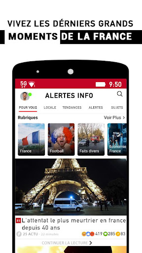 Alertes info France ekran görüntüsü