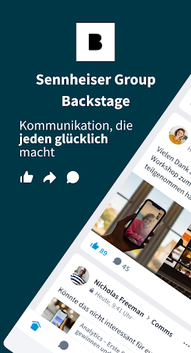 Sennheiser Group Backstage ekran görüntüsü