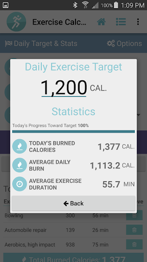 Exercise Calorie Calculator ekran görüntüsü