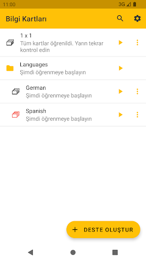 Flashcard Oluşturucu ekran görüntüsü