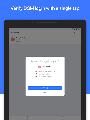 Synology Secure SignIn ekran görüntüsü
