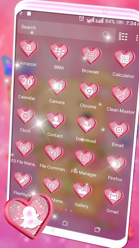 Teddy Bear Pink Launcher Theme ekran görüntüsü