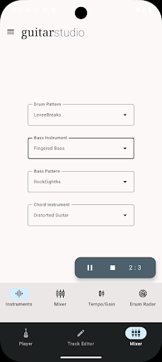 guitar studio - chord progress ekran görüntüsü