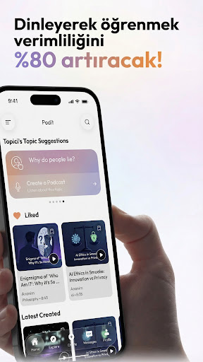 Yapay Zeka ile Öğren - Podit ekran görüntüsü