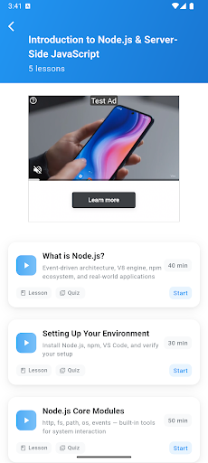 Learn Node.js ekran görüntüsü