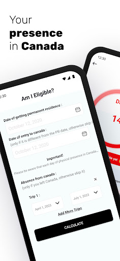 Canada presence calculator ekran görüntüsü