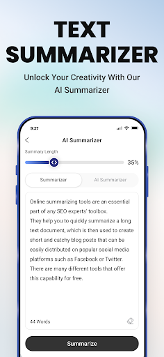 AI Summarizer: Makale & Hikaye ekran görüntüsü