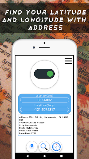 latitude longitude & compass ekran görüntüsü