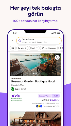 Vio: Otel ve gezi fırsatları ekran görüntüsü