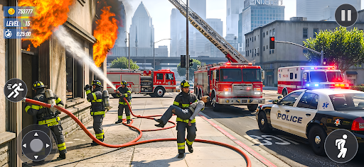 Fire Engine Rescue Sim Games ekran görüntüsü