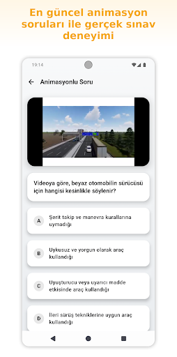 Ehliyet Sınav Soruları E-Sınav ekran görüntüsü