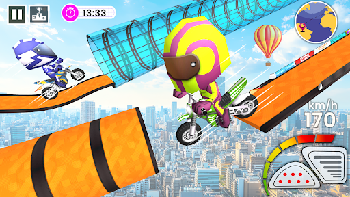Toon Moto Bikes Stunts Racer ekran görüntüsü
