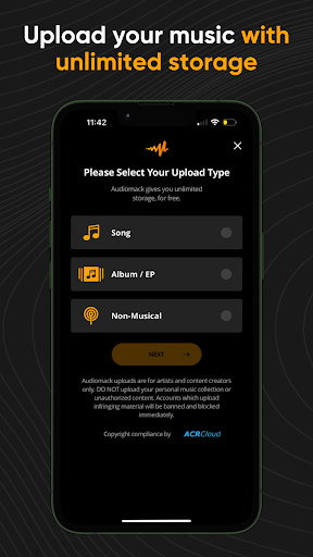 Audiomack Creator-Upload Music ekran görüntüsü