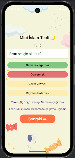 Dinimi Öğreniyorum: Din Testi ekran görüntüsü