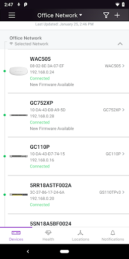 NETGEAR Insight ekran görüntüsü