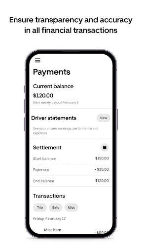 Uber Fleet ekran görüntüsü