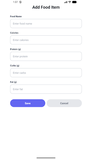 Food Calories tracker ekran görüntüsü